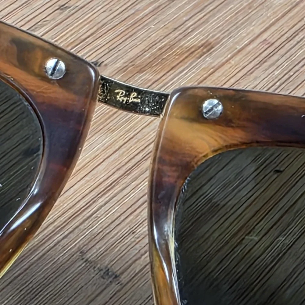 Ray-Ban RB 2419 Olympia Sunglasses Mens 56-14-140 Brown Green Tinted Square